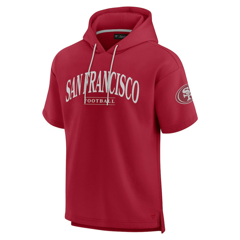 Unisex Elements Ready Short Sleeve Pullover Hoodie - San Francisco 49ers Hoodies