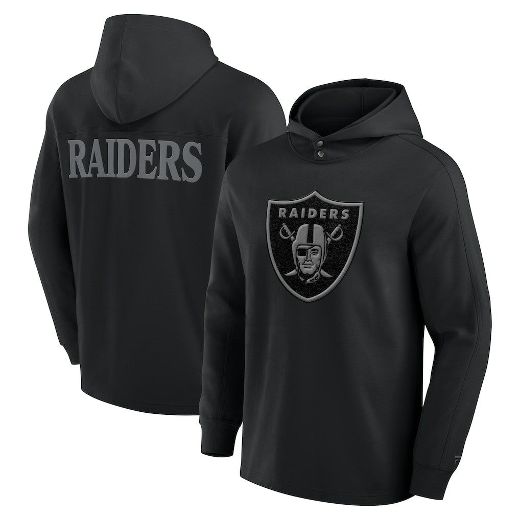 Elements Blaze Tri-Blend Long Sleeve Hoodie T-Shirt - Las Vegas Raiders Hoodies