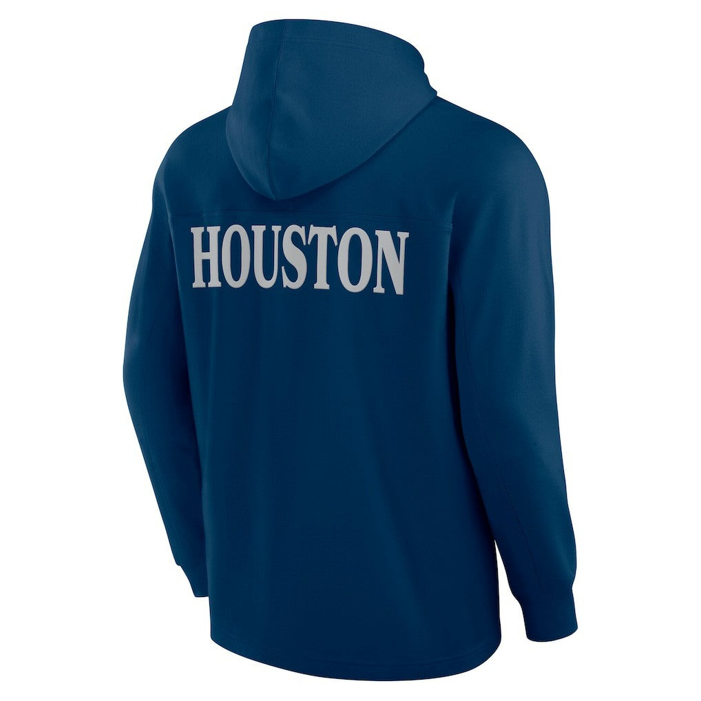 Elements Blaze Tri-Blend Long Sleeve Hoodie T-Shirt - Houston Texans Hoodies