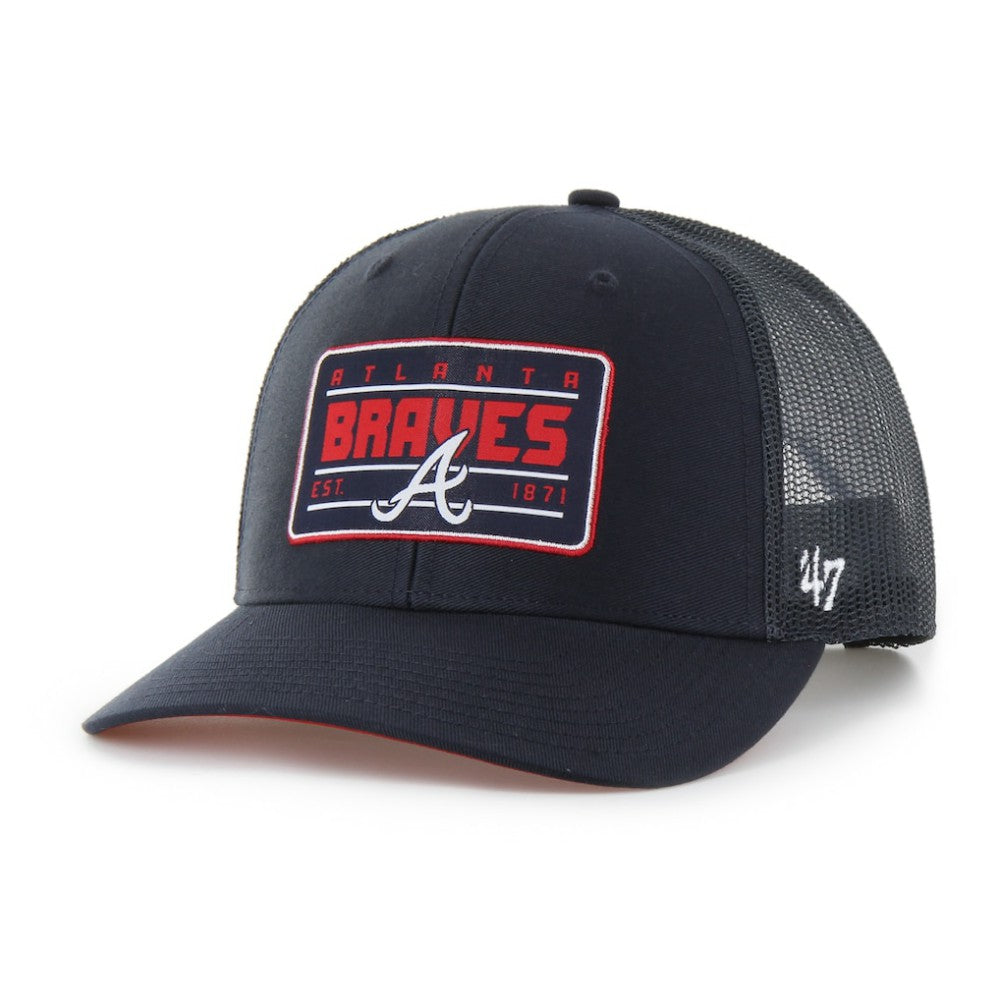 Navy Atlanta Braves '47 Hardline Trucker Adjustable Hat