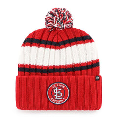 Red St. Louis Cardinals '47 Plateau Cuffed Knit Hat with Pom
