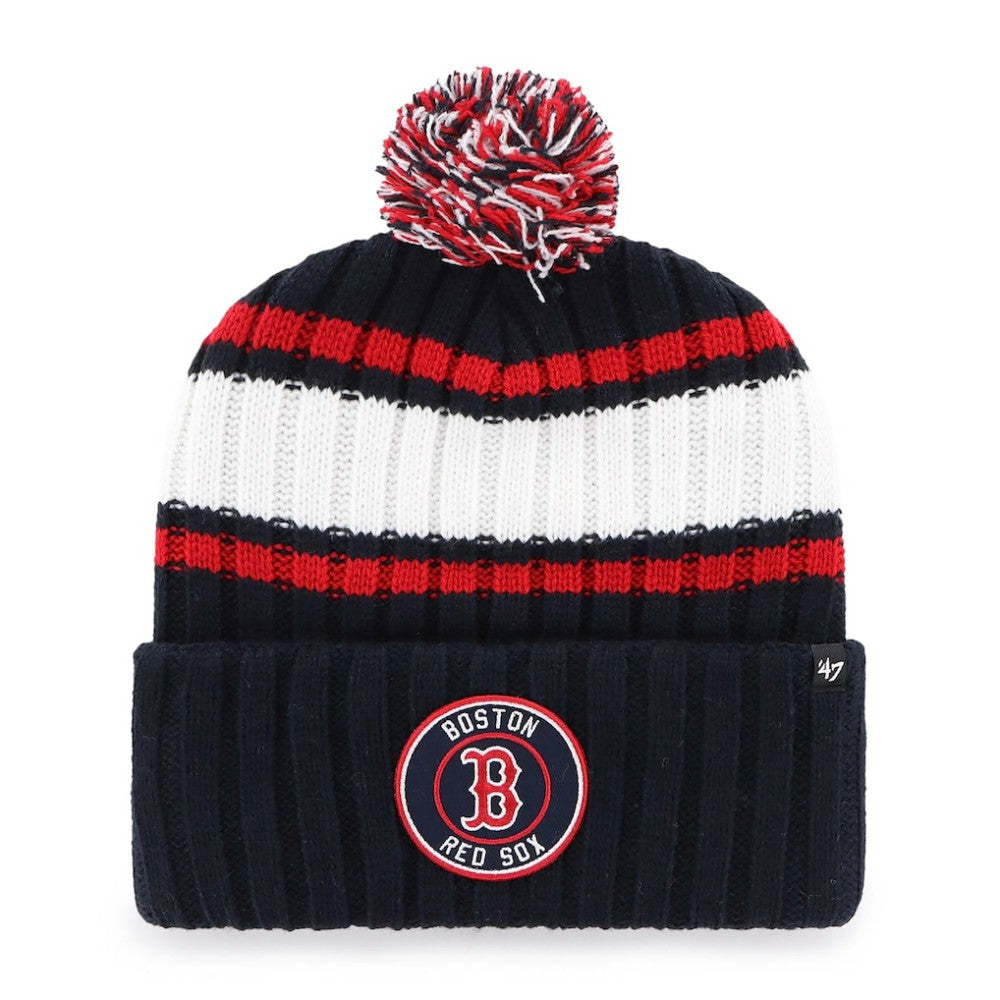 Navy Boston Red Sox '47 Plateau Cuffed Knit Hat with Pom
