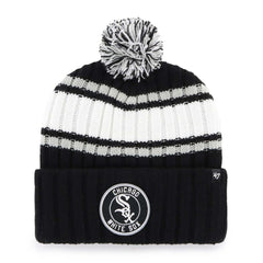 Black Chicago White Sox '47 Plateau Cuffed Knit Hat with Pom