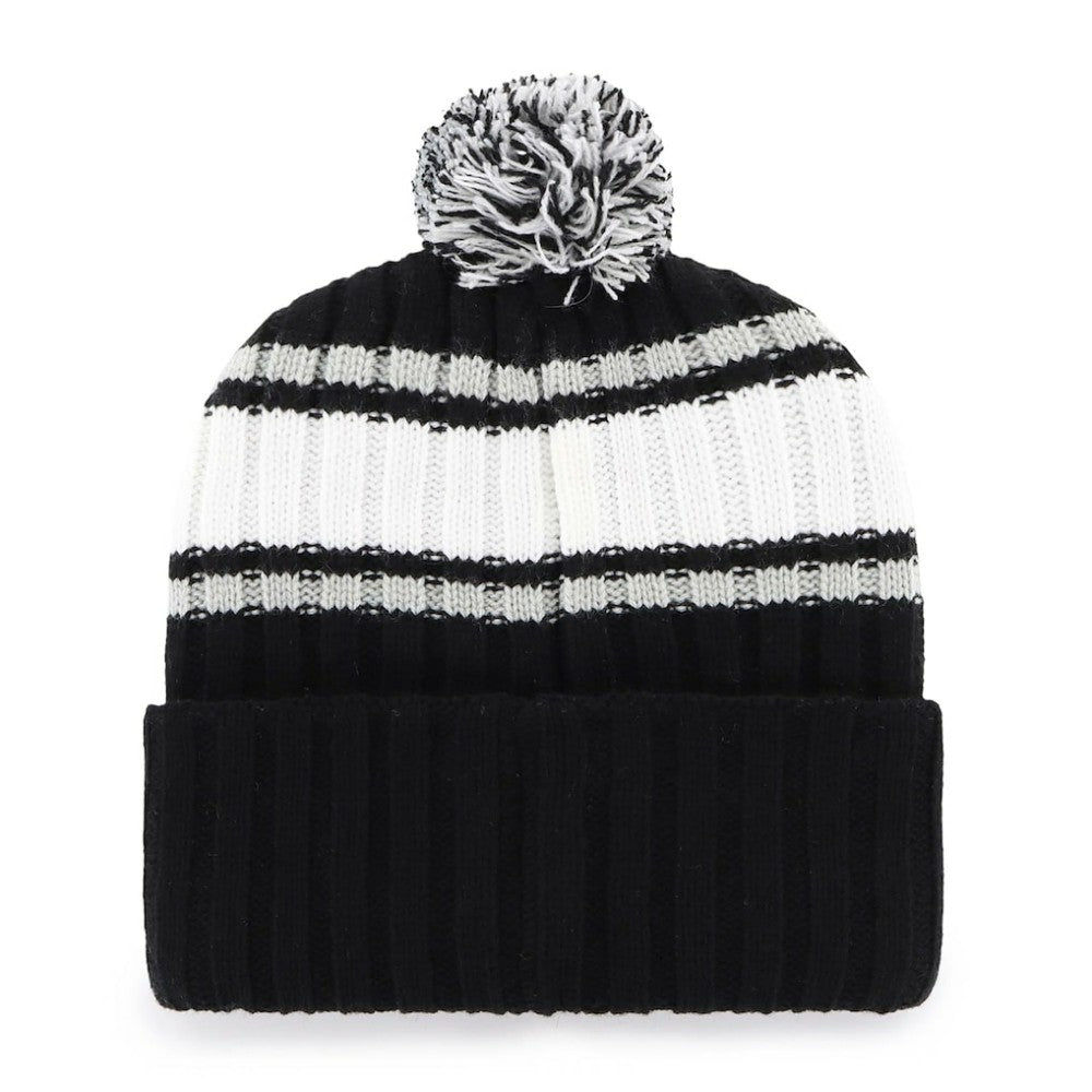 Black Chicago White Sox '47 Plateau Cuffed Knit Hat with Pom