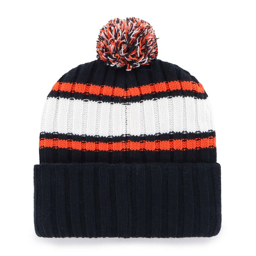 Navy Detroit Tigers '47 Plateau Cuffed Knit Hat with Pom