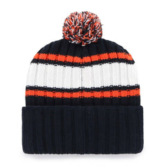 Navy Detroit Tigers '47 Plateau Cuffed Knit Hat with Pom