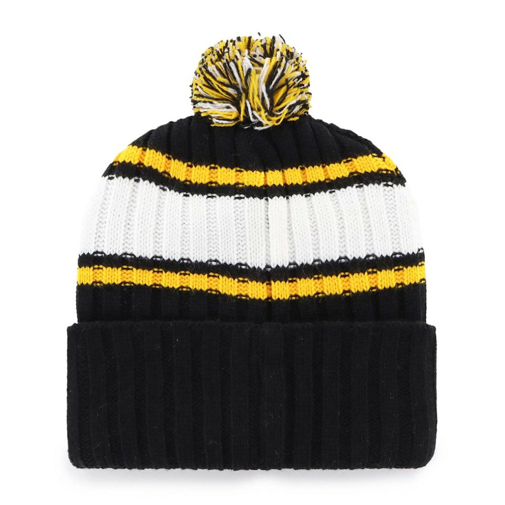 Black Pittsburgh Pirates '47 Plateau Cuffed Knit Hat with Pom