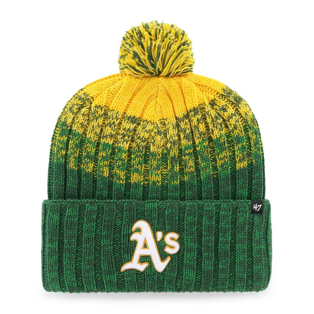Green Oakland Athletics '47 Cascade Cuffed Knit Hat with Pom