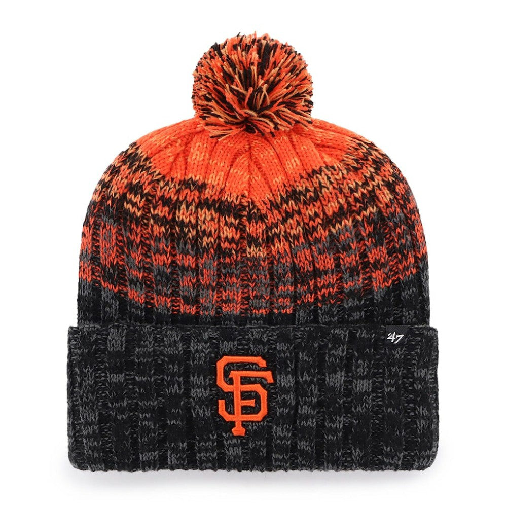 Black San Francisco Giants '47 Cascade Cuffed Knit Hat with Pom
