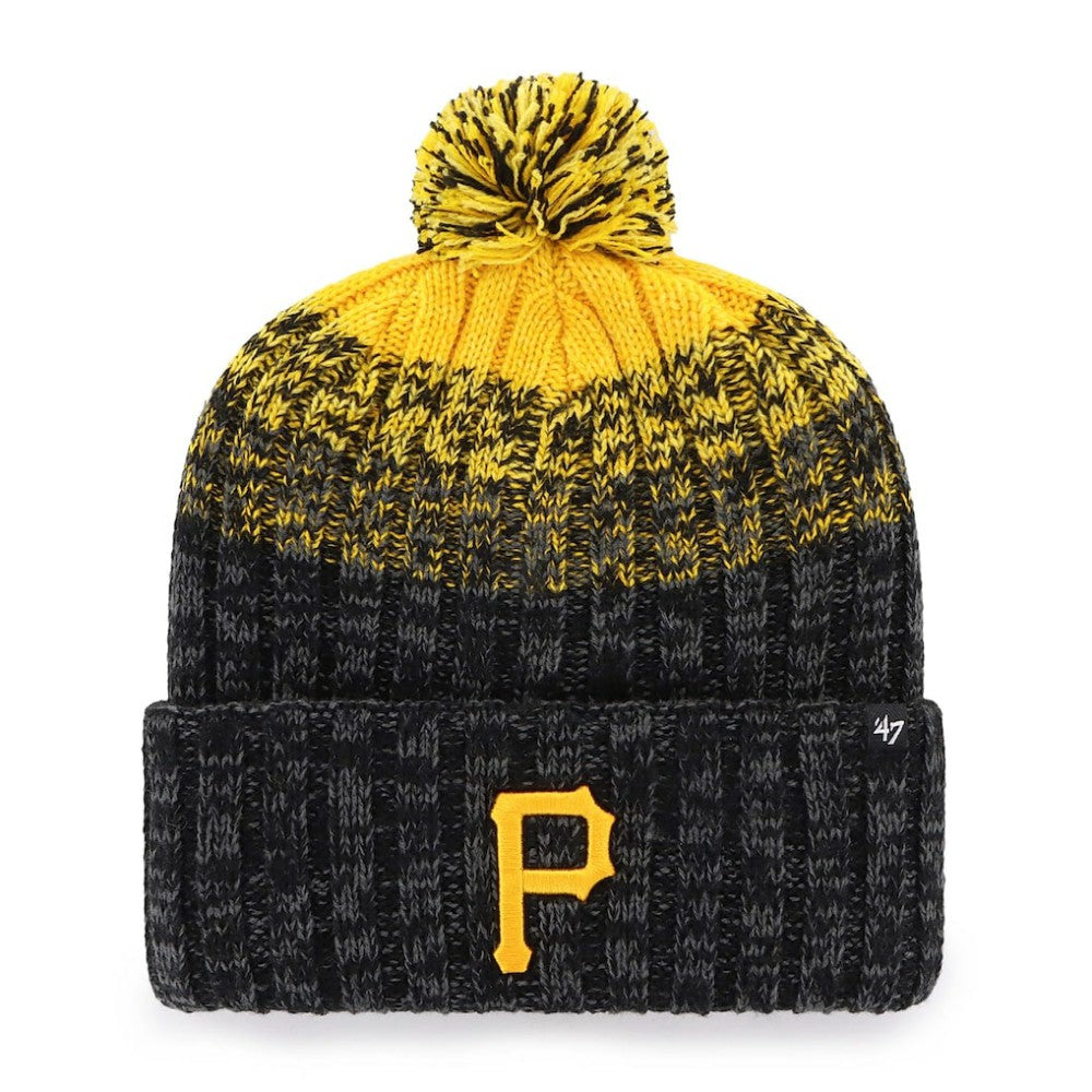 Black Pittsburgh Pirates '47 Cascade Cuffed Knit Hat with Pom