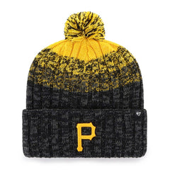 Black Pittsburgh Pirates '47 Cascade Cuffed Knit Hat with Pom