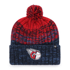 Navy Cleveland Guardians '47 Cascade Cuffed Knit Hat with Pom