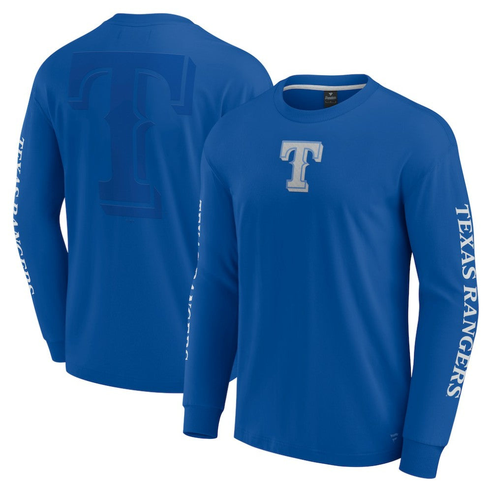 Royal Texas Rangers Fanatics Elements Strive Long Sleeve T-Shirt