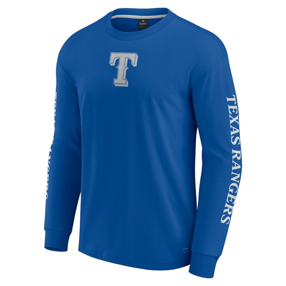 Royal Texas Rangers Fanatics Elements Strive Long Sleeve T-Shirt