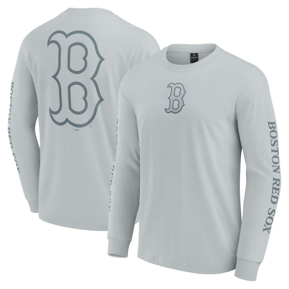 Gray Boston Red Sox Fanatics Elements Strive Long Sleeve T-Shirt
