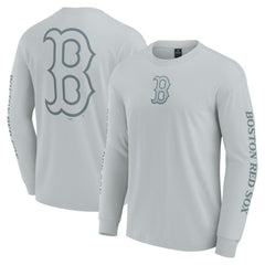 Gray Boston Red Sox Fanatics Elements Strive Long Sleeve T-Shirt