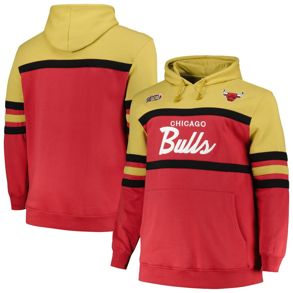 Mitchell & Ness Chicago Bulls Big & Tall Hardwood Classics Head Coach Pullover Hoodie
