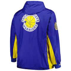 Mitchell & Ness Golden State Warriors Big & Tall Hardwood Classics Team OG 2.0 Anorak Hoodie Quarter-Zip Windbreaker Jacket sale