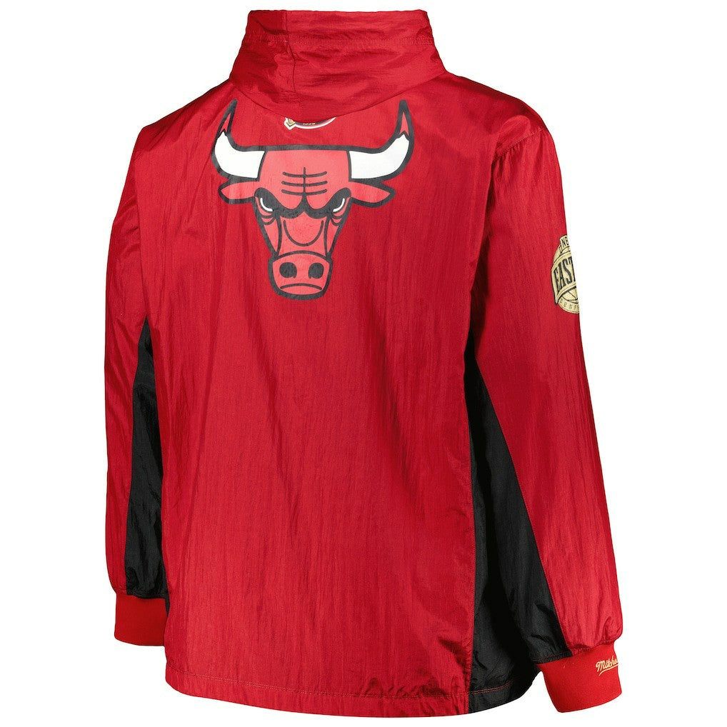 Mitchell & Ness Chicago Bulls Big & Tall Hardwood Classics Team OG 2.0 Anorak Hoodie Quarter-Zip Windbreaker Jacket