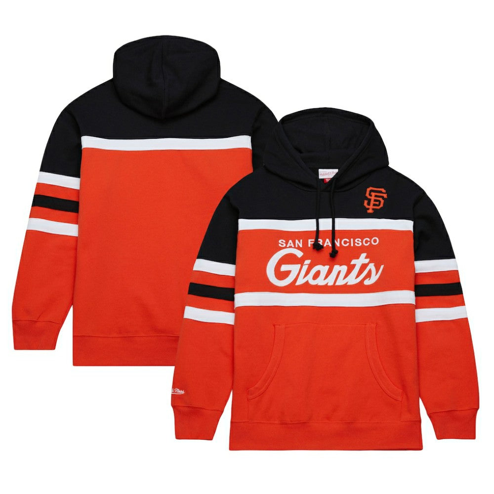 Orange/Black San Francisco Giants Mitchell & Ness Head Coach Pullover Hoodie