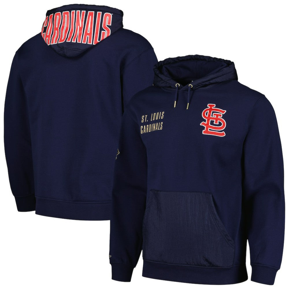 Navy St. Louis Cardinals Mitchell & Ness Team OG 2.0 Current Logo Pullover Hoodie
