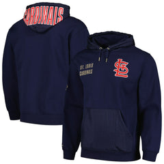 Navy St. Louis Cardinals Mitchell & Ness Team OG 2.0 Current Logo Pullover Hoodie