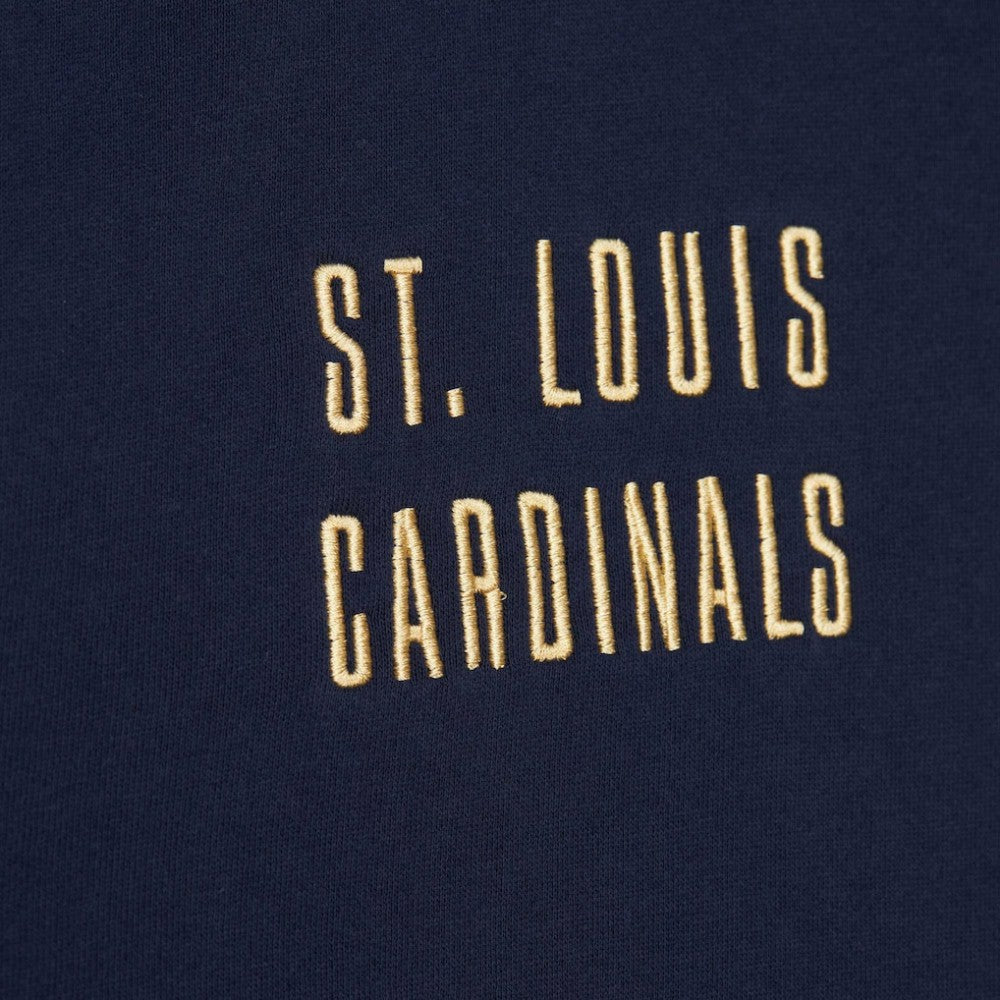 Navy St. Louis Cardinals Mitchell & Ness Team OG 2.0 Current Logo Pullover Hoodie