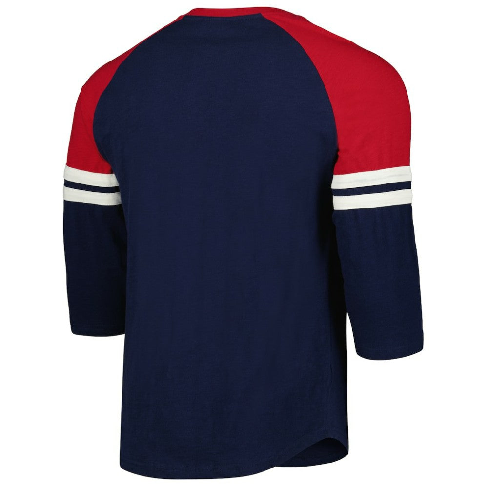 Navy St. Louis Cardinals Mitchell & Ness Cooperstown Collection Legendary Raglan Slub Henley Three-Quarter Sleeve T-Shirt