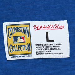 Royal Atlanta Braves Mitchell & Ness Cooperstown Collection Legendary Raglan Slub Henley 3/4-Sleeve T-Shirt