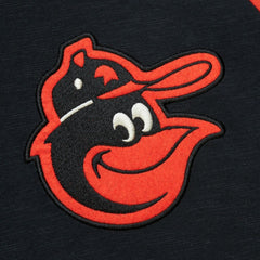 Black Baltimore Orioles Mitchell & Ness Cooperstown Collection Legendary Raglan Slub Henley 3/4-Sleeve T-Shirt