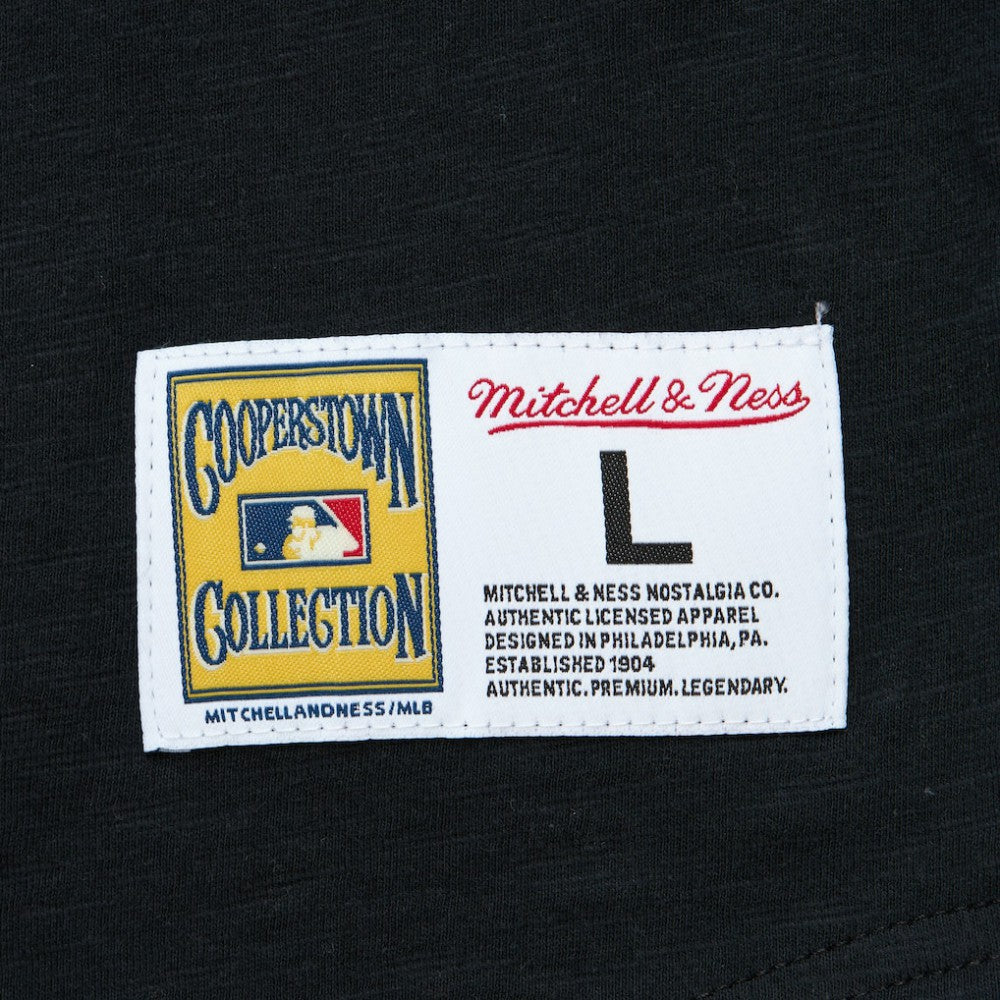 Black Baltimore Orioles Mitchell & Ness Cooperstown Collection Legendary Raglan Slub Henley 3/4-Sleeve T-Shirt