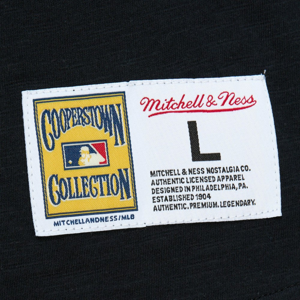 Black Chicago White Sox Mitchell & Ness Cooperstown Collection Legendary Raglan Slub Henley 3/4-Sleeve T-Shirt