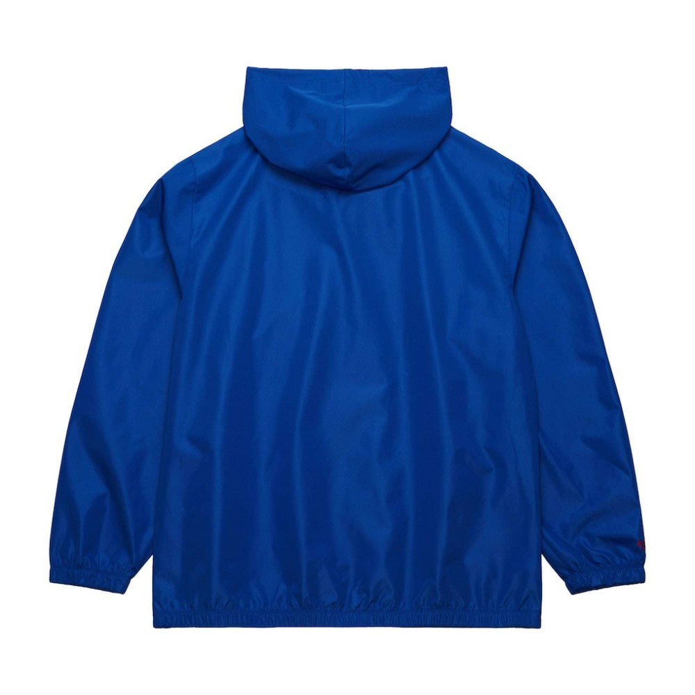 Royal Atlanta Braves Mitchell & Ness Cooperstown Collection Vintage Logo Full-Zip Hoodie Windbreaker Jacket