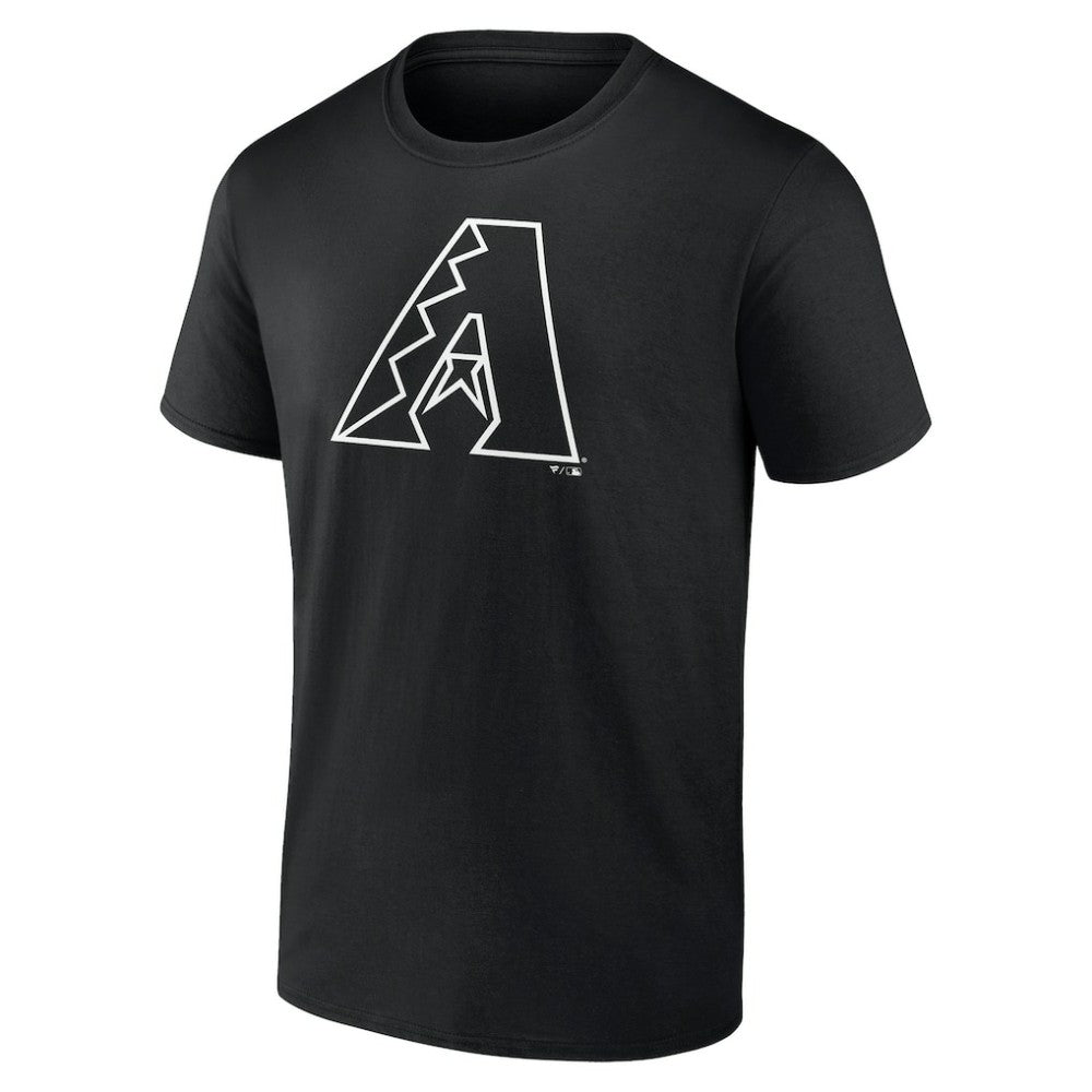 Black Arizona Diamondbacks Monochrome Personalized Name & Number T-Shirt