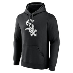 Black Chicago White Sox Monochrome Personalized Name & Number Pullover Hoodie