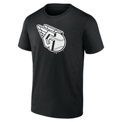Black Cleveland Guardians Monochrome Personalized Name & Number T-Shirt