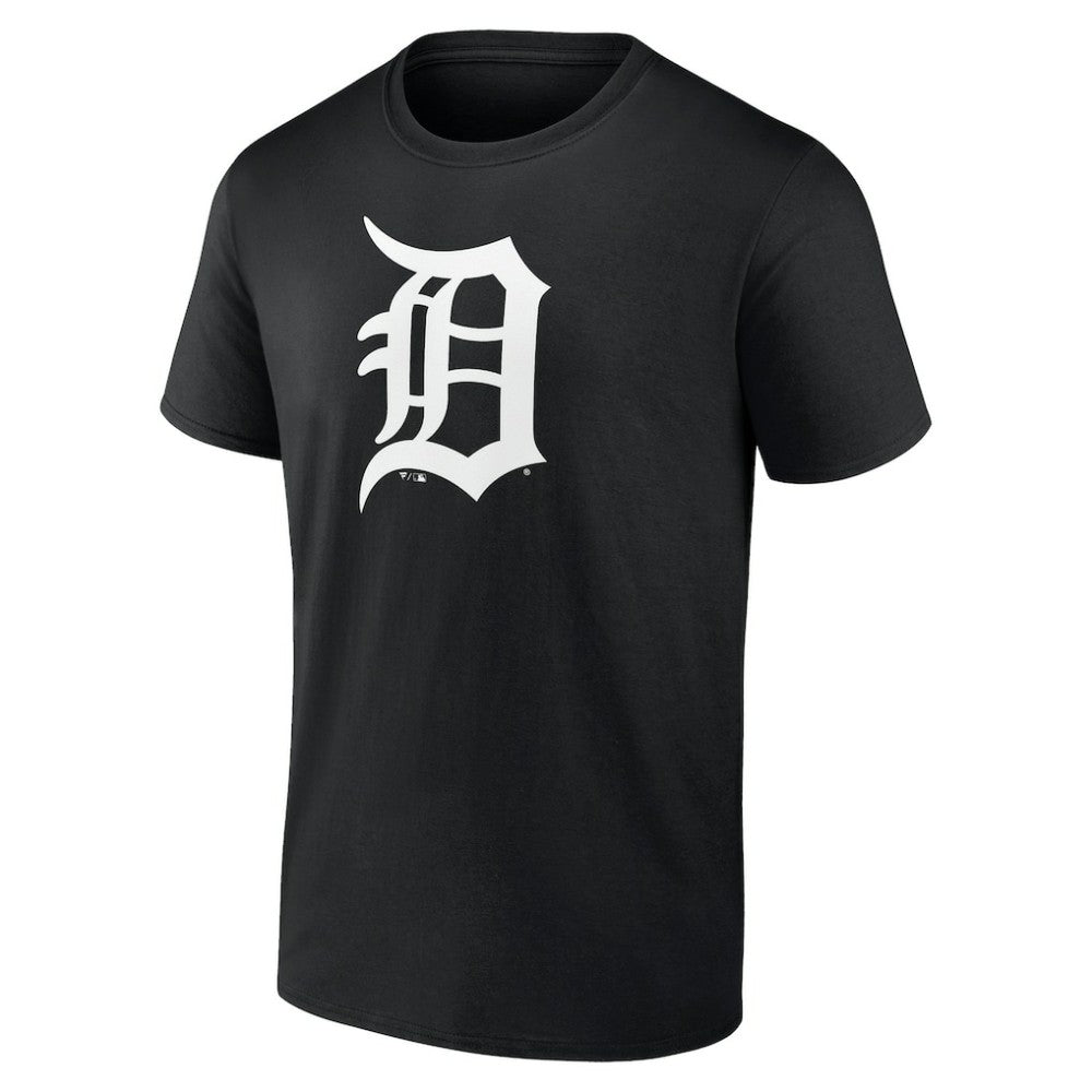 Black Detroit Tigers Monochrome Personalized Name & Number T-Shirt