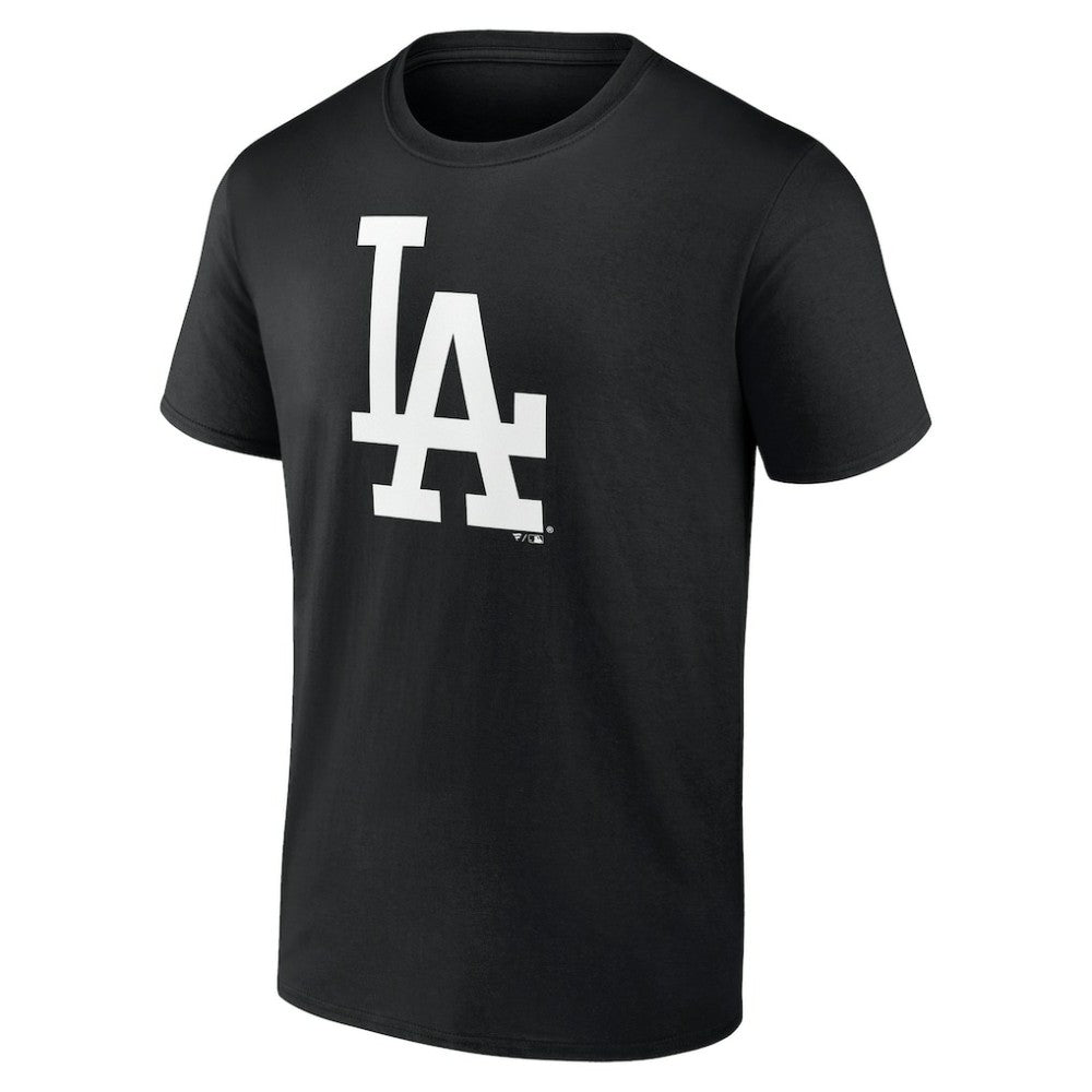 Black Los Angeles Dodgers Monochrome Personalized Name & Number T-Shirt