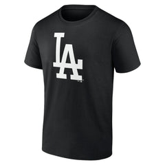 Black Los Angeles Dodgers Monochrome Personalized Name & Number T-Shirt