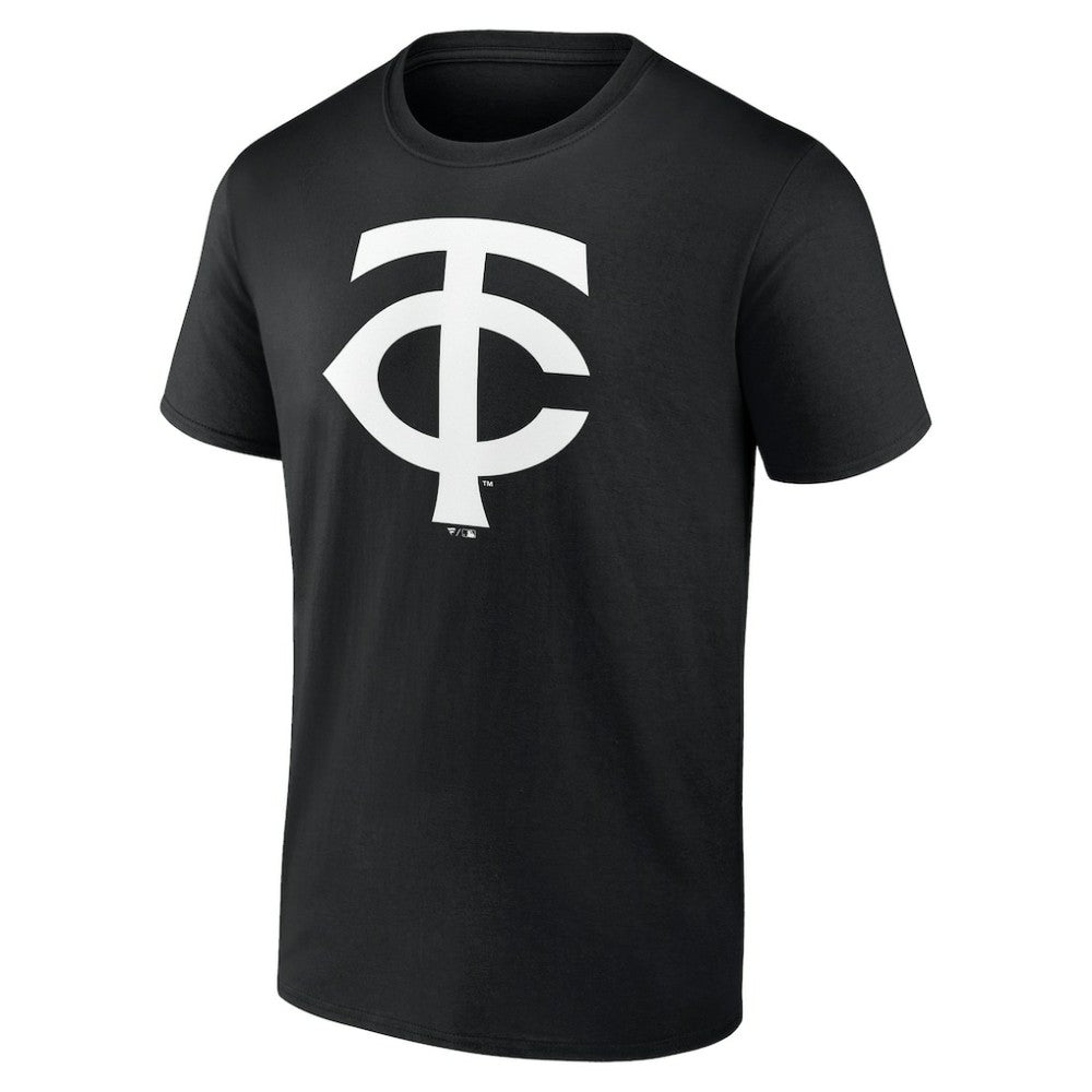 Black Minnesota Twins Monochrome Personalized Name & Number T-Shirt