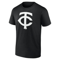 Black Minnesota Twins Monochrome Personalized Name & Number T-Shirt