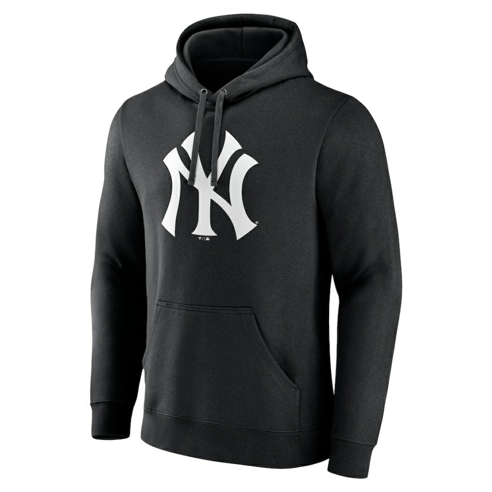 Black New York Yankees Monochrome Personalized Name & Number Pullover Hoodie