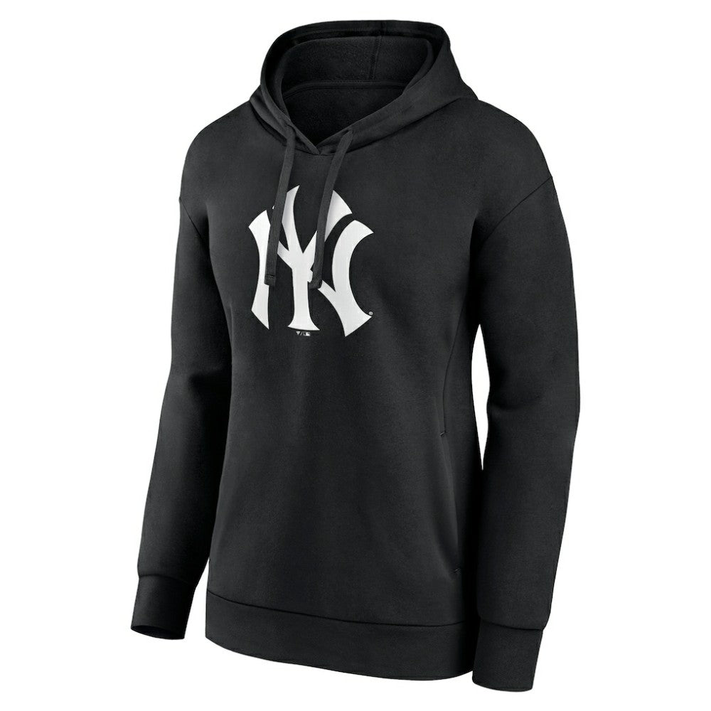 Black New York Yankees Women's Monochrome Personalized Name & Number Pullover Hoodie
