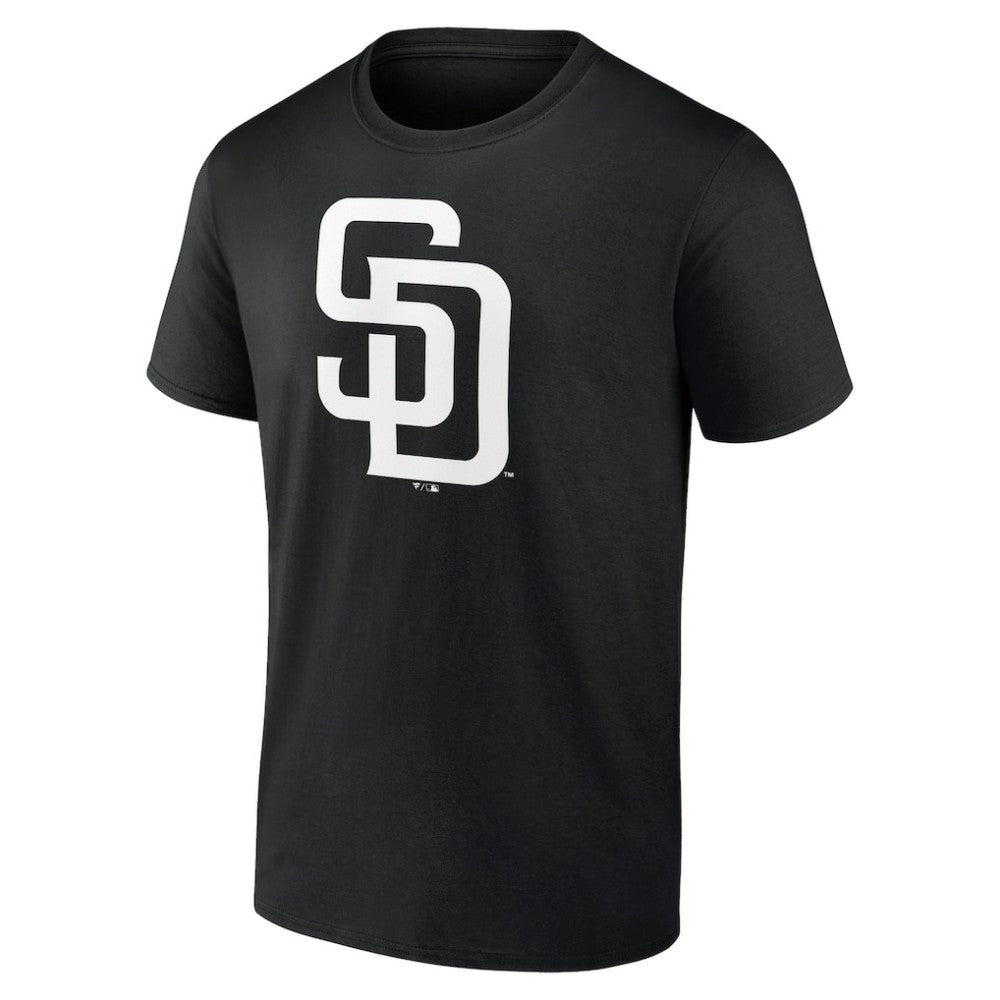 Black San Diego Padres Monochrome Personalized Name & Number T-Shirt