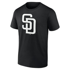 Black San Diego Padres Monochrome Personalized Name & Number T-Shirt