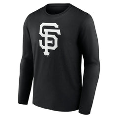 Black San Francisco Giants Monochrome Personalized Name & Number Long Sleeve T-Shirt