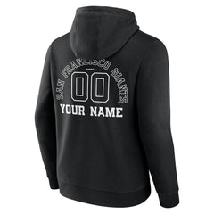 Black San Francisco Giants Monochrome Personalized Name & Number Pullover Hoodie