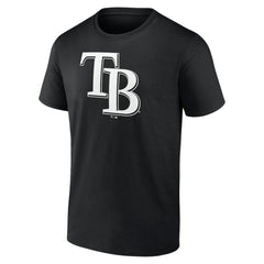 Black Tampa Bay Rays Monochrome Personalized Name & Number T-Shirt