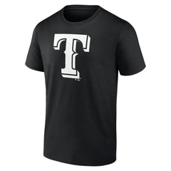 Black Texas Rangers Monochrome Personalized Name & Number T-Shirt