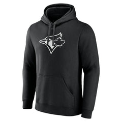 Black Toronto Blue Jays Monochrome Personalized Name & Number Pullover Hoodie